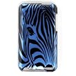 Premium Designer Hard Crystal Snap-on Case for Apple iPod Touch 2, 3, 3rd Generation 8GB, 32GB, 64GB - Cool Safari Blue Zebra Full Face Print