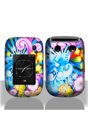 BlackBerry 9670 Style Graphic Rubberized Shield Hard Case – Neon Floral