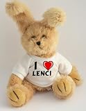 Plush Bunny with I Love Lenci T-shirt