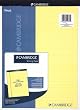 Mead Cambridge Stiff-Back Pad, Wide Ruled, 8.5 x 11 Inches, Canary, 70 Sheets per Pad, 12 Pads per Pack (59870)