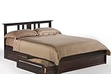 IMAGE OF Thyme Eastern King Platform Bed w/ Dark Chocolate Finish plus 2-Drawer Set
