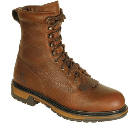 418S BOb QL Rocky® Ride Waterproof Steel Toe Lacers Brown