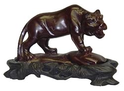 Tiger with stand - hand carved stone