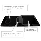 Snugg iPad 2 Case Leather Cover and Flip Stand with Elastic Hand Strap and Premium Nubuck Fibre Interior (Black) - Automatically Wakes and Puts the iPad 2 to Sleep. Superior Quality Design as Featured in Wired Magazine.
