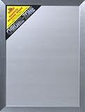 Small 40x50 cm Silver faced Magnetic board with Chrome effect frame 30mm width.