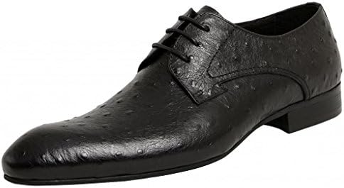 FARYM Men's New Design Pointed Toe Lace-Up Wedding Dress Oxford Shoes Black 41 EU