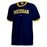Nike Michigan Wolverines Navy Classic Ringer T-shirt