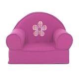 Kids' Easy Chair with Appliqu� Flower - Fuchsia