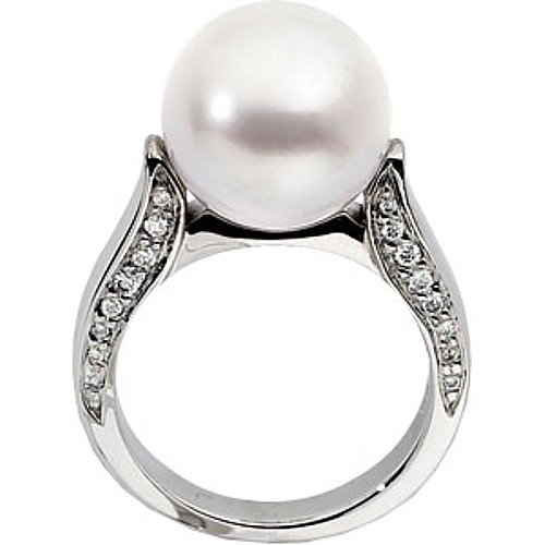 18K Palladium White Gold Paspaley South Sea Cultured 