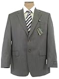 Review Ralph Lauren  / Ralph Lauren Mens Single Breasted 2 Button Gray Pinstripe Wool Suit - Size 42S