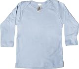 Infant Baby Rib Long Sleeve Lap Tee, Light Blue, 6-12