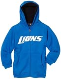 NFL Boys' Detroit Lions Sportsman Zip Ft Fleece Hoodie - R18C4Q17 (Lion Blue, X-Large)