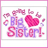 I'm Going To Be a Big Sister Leopard Print Iron-On Decal