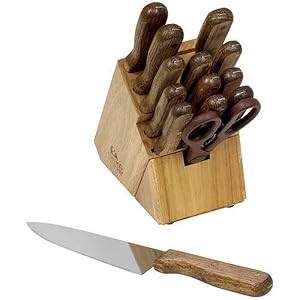 Chicago Cutlery Basics Wood 15-Piece Knife Block Set by Chicago Cutlery