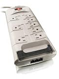 Philips GBR8P 8-Outlet Double Strip Surge Protector with 8-Foot Cord