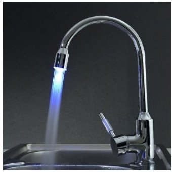 Contemporary Single Handle LED Sink Chrome