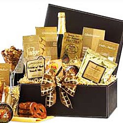 Executive Choice Faux Leather Gourmet Food Gift Chest Gift Basket by Art of Appreciation Gourmet Gift Baskets
