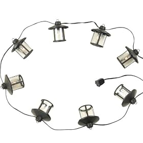 Royce Lighting RSL001/8-23 String Light Collection Eight Light Outdoor String Lantern, Oil Rubbed Bronze Finish with Clear Glass