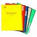 C-Line Heavyweight Polypropylene Project Folders with Index Tabs, 8-1/2 x 11 Inches, 5 each of Red, Blue, Yellow, Green and Smoke, 25 per Box (62140)