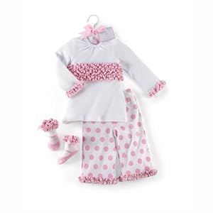 Mud Pie Baby Lil' Chick Cotton Tunic, Flared Pants, and Decorated Socks Set, White/Pink, 12 - 18 Months