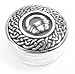 Third Party New : LARGE Celtic Knot Claddagh Box Sterling Silver PillBox