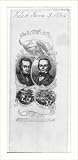 Historic Print (L): [Clay-Frelinghuysen campaign badge]