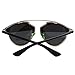 Guoxuan Women's Metal Frame Plastic Leg Cat Style Mirror Sunglasses