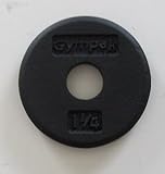 1 1/4 lb. Black or Grey Plates for Standard Bar with 1" diameter sleeves (Pair).