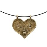 Heart Shaped Pendant Taken Available Pewter Reversible Omega-Type Cord Choker Necklace. Flirty Sweetheart Lover's Necklace