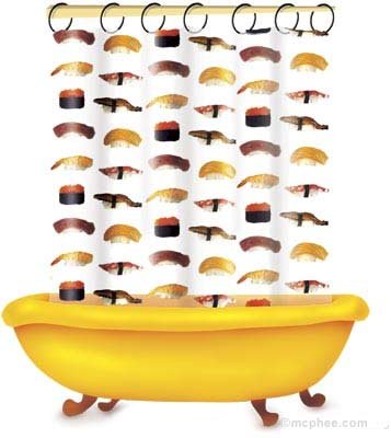Sushi Shower Curtain