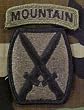 10TH Mountain Division Patch Subdued with Mountain Tab