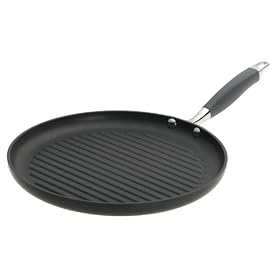 Click here to buy Anolon Advanced 12-Inch Shallow Round Grill Pan by Anolon.