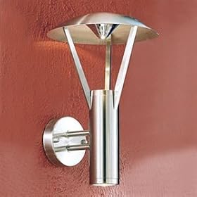 Eglo 87096A Roofus, Stainless Steel, 2-Light Wall Light Fixture by Eglo
