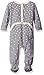 Burt's Bees Baby Unisex Baby Organic One-Piece Romper Coverall, Heather Grey Busy Bees Union Suit, 6-9 Months