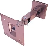Silver LCD Wall Mounting Folding Arm Bracket with 2 Swivel points and tilt feature by Cable Mountain