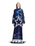 NFL Dallas Cowboys Adult Comfy Throw, Officially Licensed Blanket with Sleeves by Northwest, "Smoke" Design