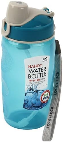 LockandLock Sports Handy Easy Grip Water Bottles with Straw 12oz / 350ใ(blue)