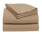 Pike Street 300-Thread-Count Egyptian Cotton Solid Queen Sheet Set, Rattan