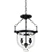 Sea Gull Lighting 77046-715 Autumn Bronze Finished Convertible Semi-Flush/Pendant with Cloche Glass Shades