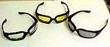 3 Pair Motorcycle Riding Glasses Smoke Clear Yellow by Coolstuff4U