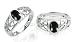 Jewelry : Oval Hematite Bead Filigree Ring Sterling Silver