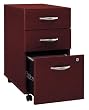 Series C Mahogany Three Drawer Pedestal (Assembled) By Bush Furniture