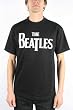 The Beatles Logo Adult / Guys T-shirt in Black