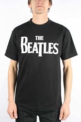 The Beatles Logo Adult / Guys T-shirt in Black