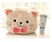 AgoKud Cute Lovely Soft Plush Cat Case Bag in Bag Cosmetic Makeup Bag Pouch
