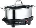 West Bend 84866 6-Quart Versatility Slow Cooker with Glass Cover, Stainless