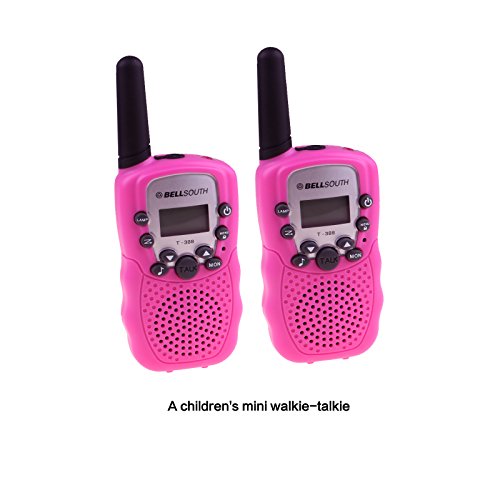 Zomei T388 2Pcs Mini Walkie Talkie 3-5KM Range 22-Channel FRS/GMRS UHF Two-Way Radios Coloful Walkie-Talkie For Kids(Pink)