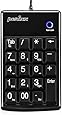Perixx PERIPAD-201PLUS, Numeric Keypad for Laptop - USB - Tab Key Feature - Full Size 19 Keys - Big Print Letters - Black