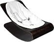 Bloom Coco Stylewood Baby Lounger with Seat Pad, Cappuccino Frame, Coconut White