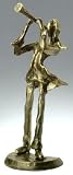 Clainet Player Bronze Figurine Male